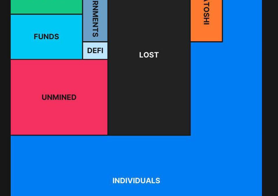 Distribución actual de Bitcoin: Instituciones, Satoshi y minería futura