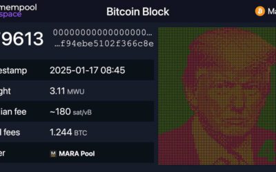 MARA honra a Trump con retrato en un bloque de Bitcoin