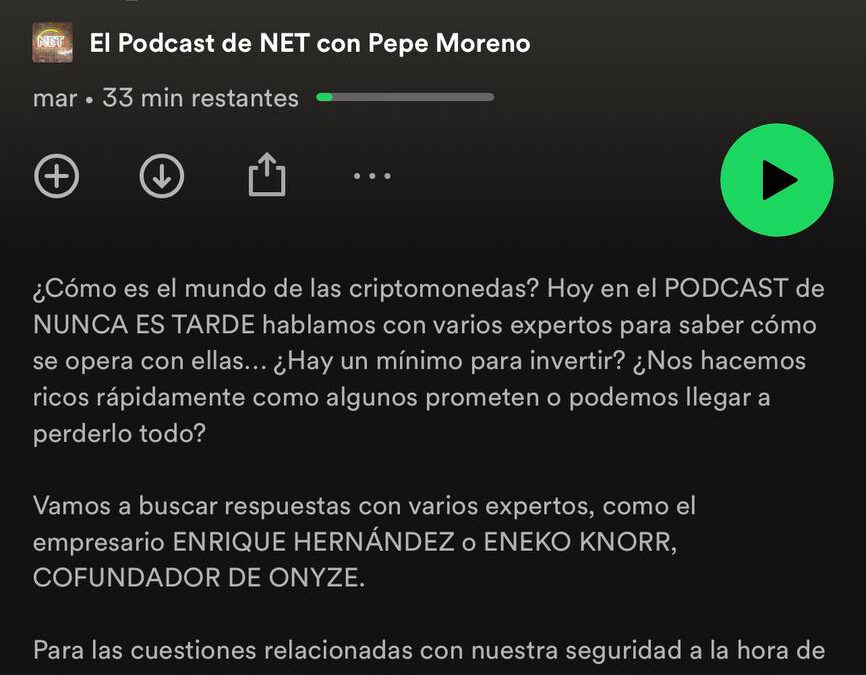 Pepe Moreno entrevista sobre Bitcoin y estafas en Radio Televisión Canaria