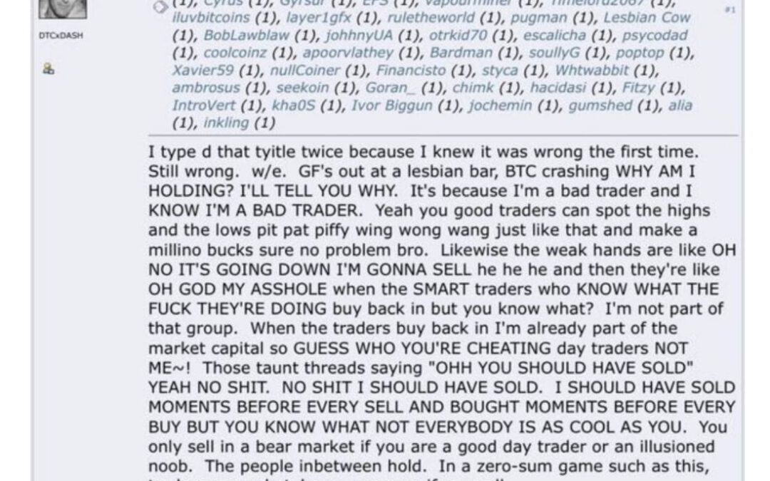 ¿Qué es un HODLER de Bitcoin y por qué se llama así?