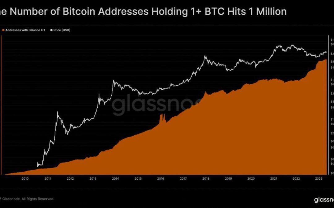 Récord de Bitcoin: Más de 1 millón de direcciones con 1 más BTC