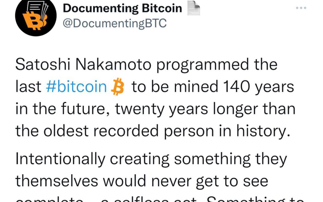 El legado de Satoshi: El último Bitcoin se minará en 140 años